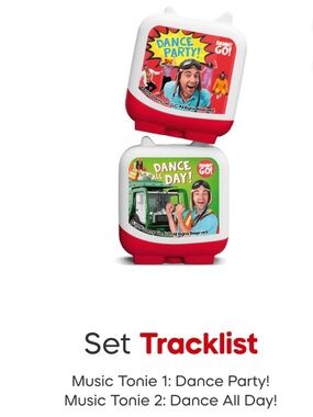 Danny Go! Red and White Portable Minidisc-Style Music Set